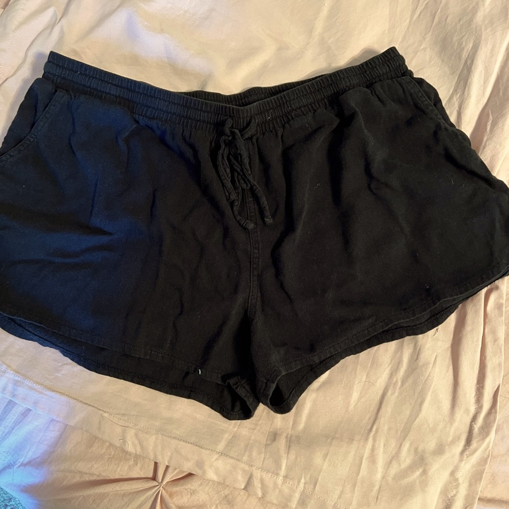 Black shorts. Super light and comfy
